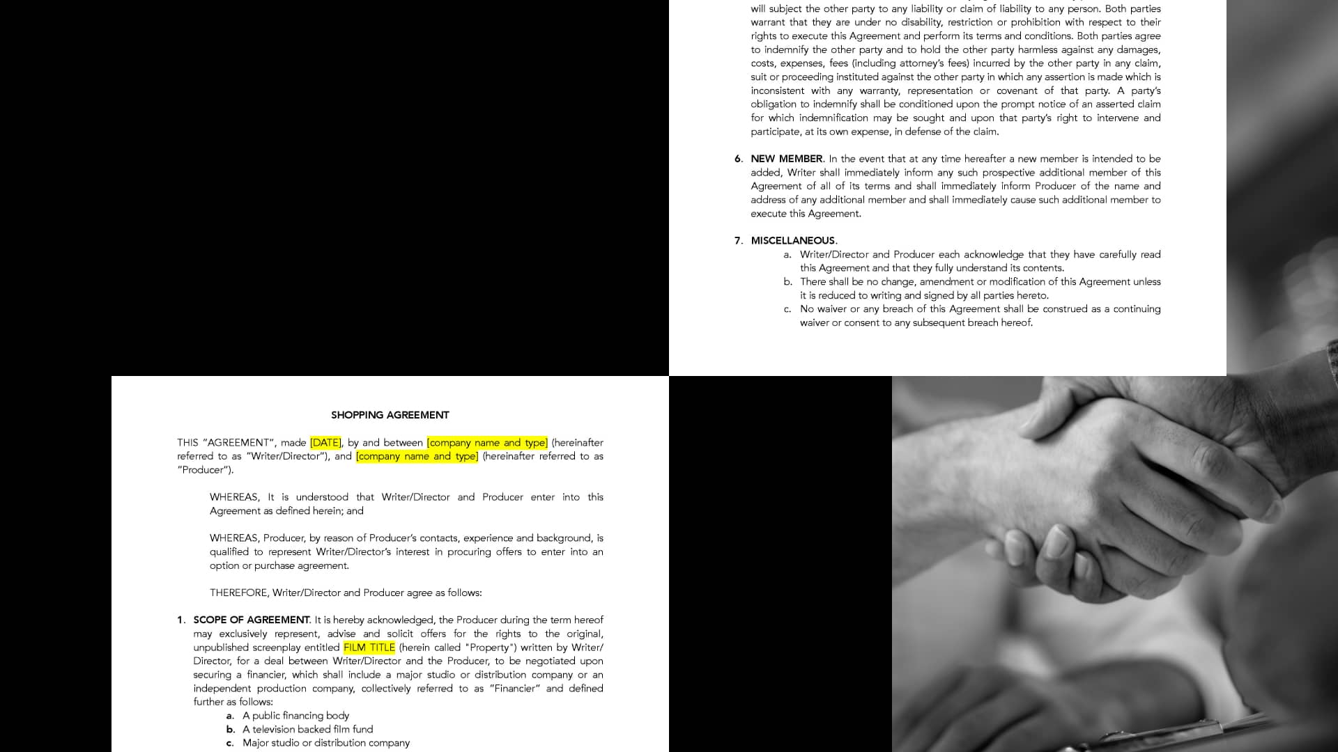 Download the Shopping Agreement Template Wrapbook